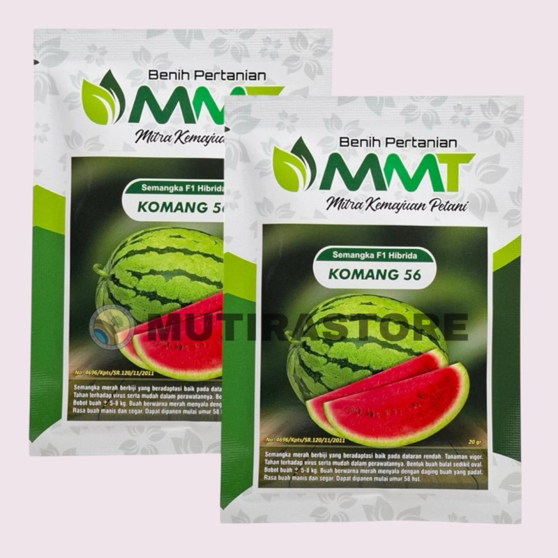 Benih Semangka Hibrida Komang 56 F1 Kemasan Pabrik 20 Gram