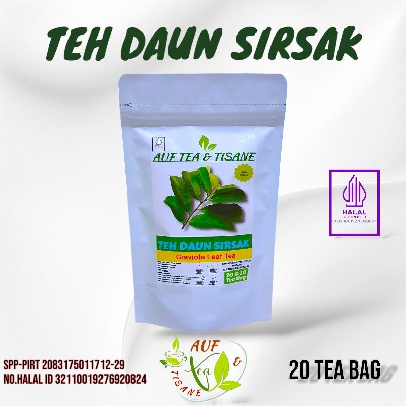 

AUF Tea & Tisane Graviola Leaf Tea | Teh Daun Sirsak,Isi 20 Tea Bag(Teh Celup)