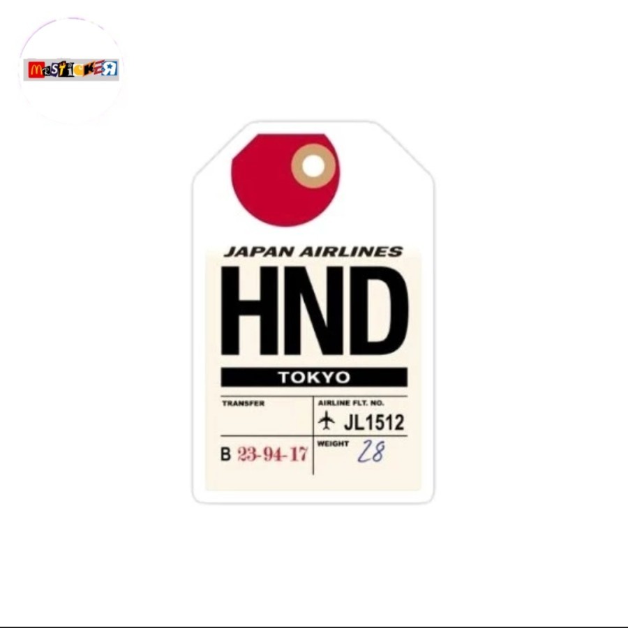 

sticker Japan Airlines HND airport Tokyo traveling luggage label stiker aviasi
