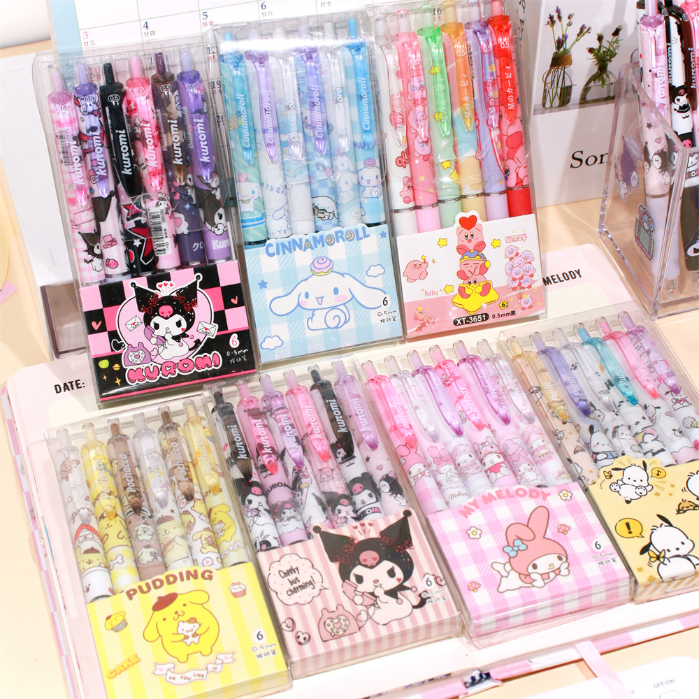 

【-】Pulpen Cantik untuk Ujian - Desain Tombol ST, Pulpen Gel Karbon Cepat Kering, Alat Tulis Tanda Tangan Pelajar, Pegangan Nyaman dan Trendi