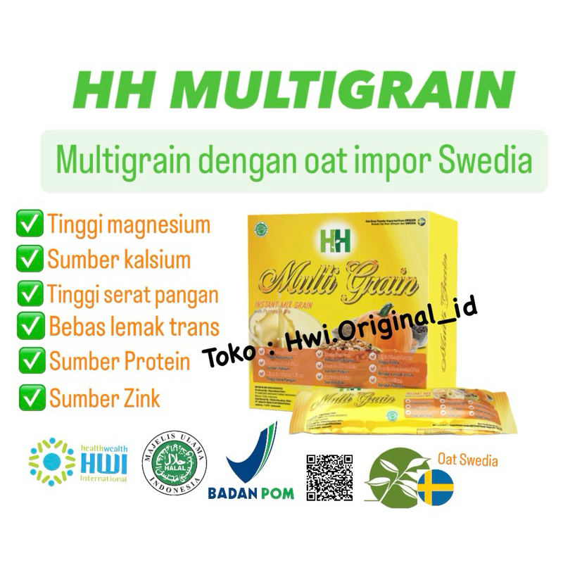 

(BIG RAMADAN SALE) HH MULTIGRAIN HWI 100% ORIGINAL, MINUMAN SEREAL RENDAH LEMAK BERPROTEIN TINGGI