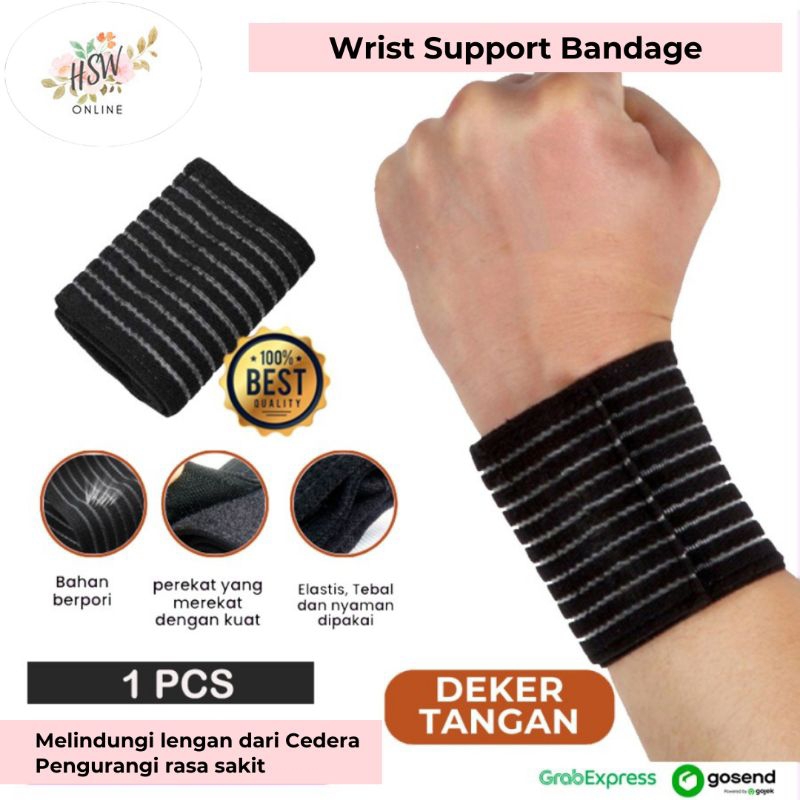 Deker Pergelangan Tangan Pengaman Pelindung Cedera Wrist Support Bandage Cidera Tangan Olah Raga Wri