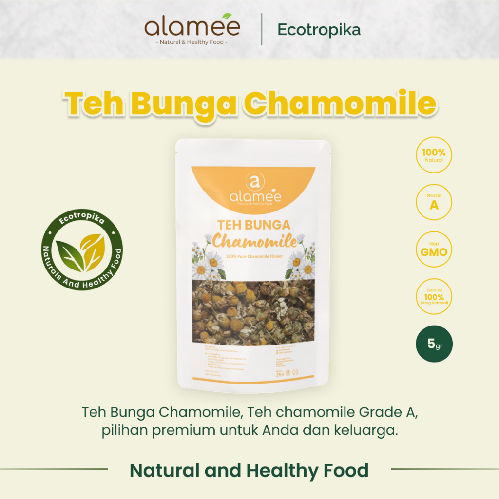 

Teh Chamomile Camomile Tea Flower Relaksasi Kamomile Anxiety Sleep Tidur Susah Insomnia Kemasan 5 gr