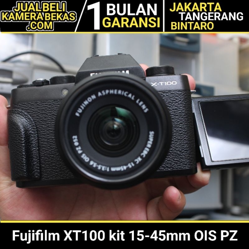 Fujifilm XT100 kit 15-45mm OIS PZ BLACK BEKAS