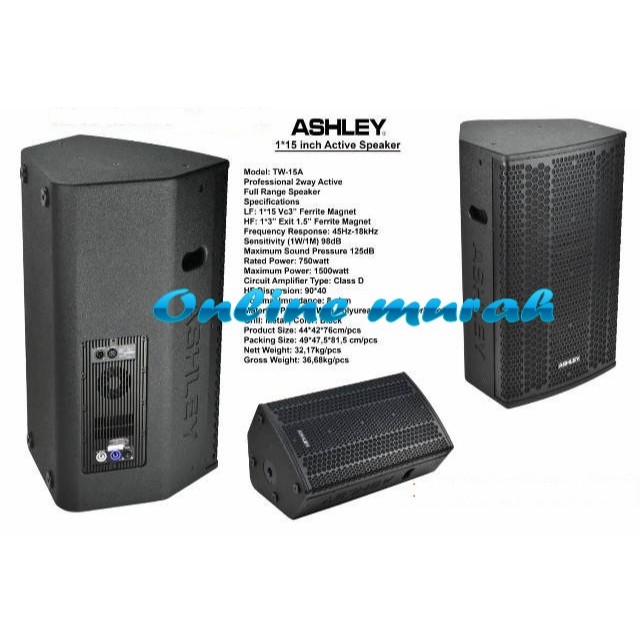 speaker pasif ashley tw15a / tw 15a / tw 15 a 15 inch 1 buah original