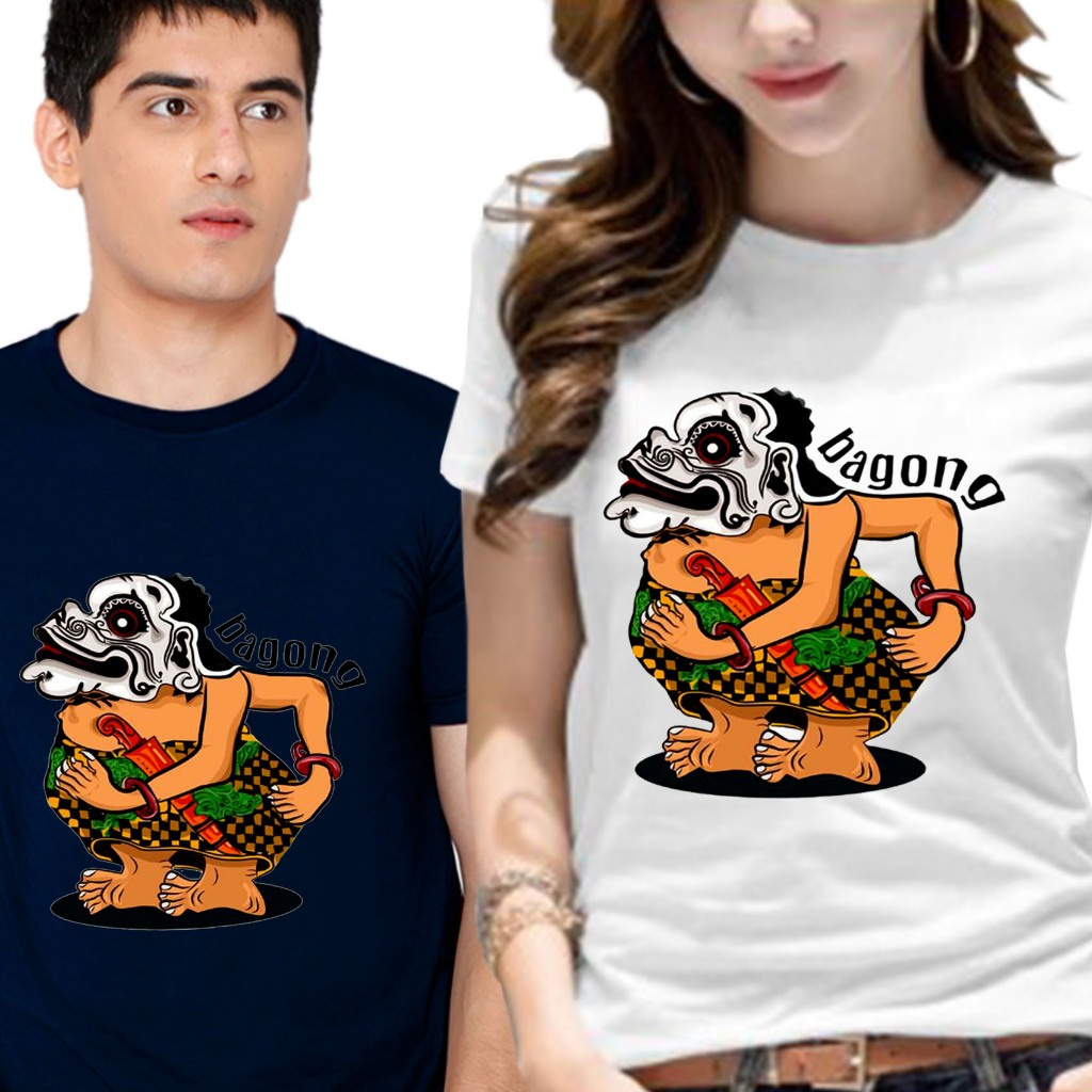 Kaos Unisex Dewasa Wayang Kulit Bagong