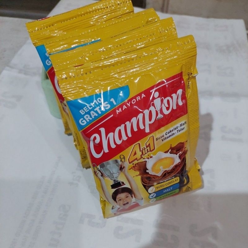 

Energen Champion Susu Cokelat 4 in 1 Renceng isi 10 + 1 sachet