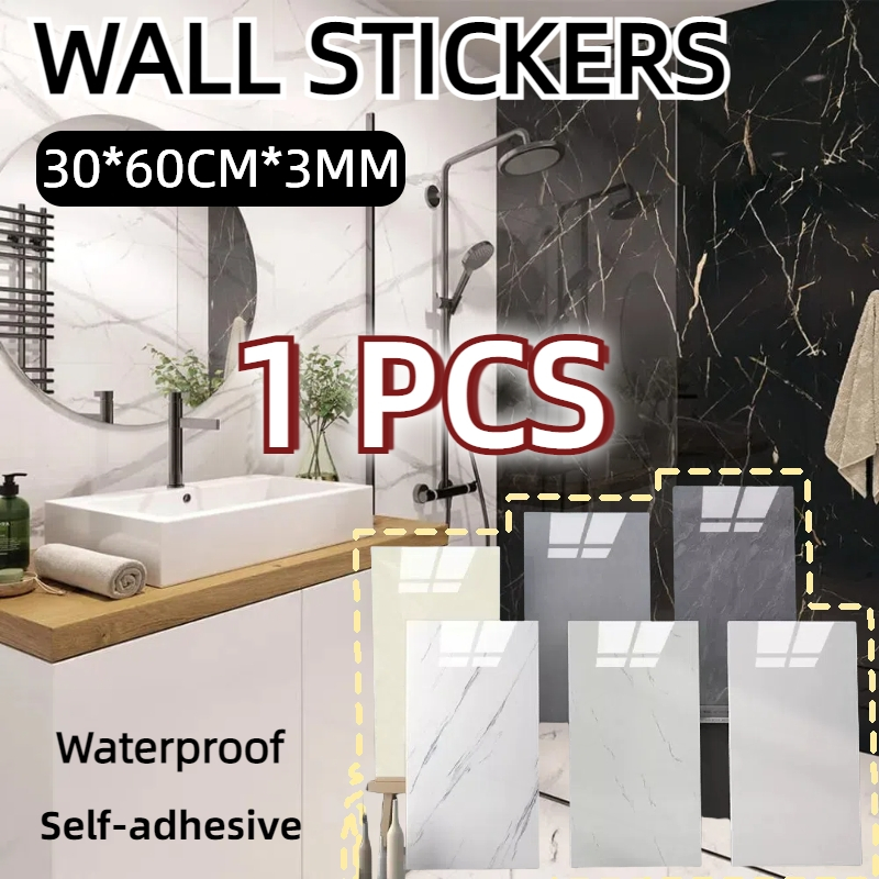 1 PCS Wall Stiker Marble 30*60cm /Vinyl Marbel Granit/Wallpaper Kamar Mandi Anti Air Dekorasi kamar