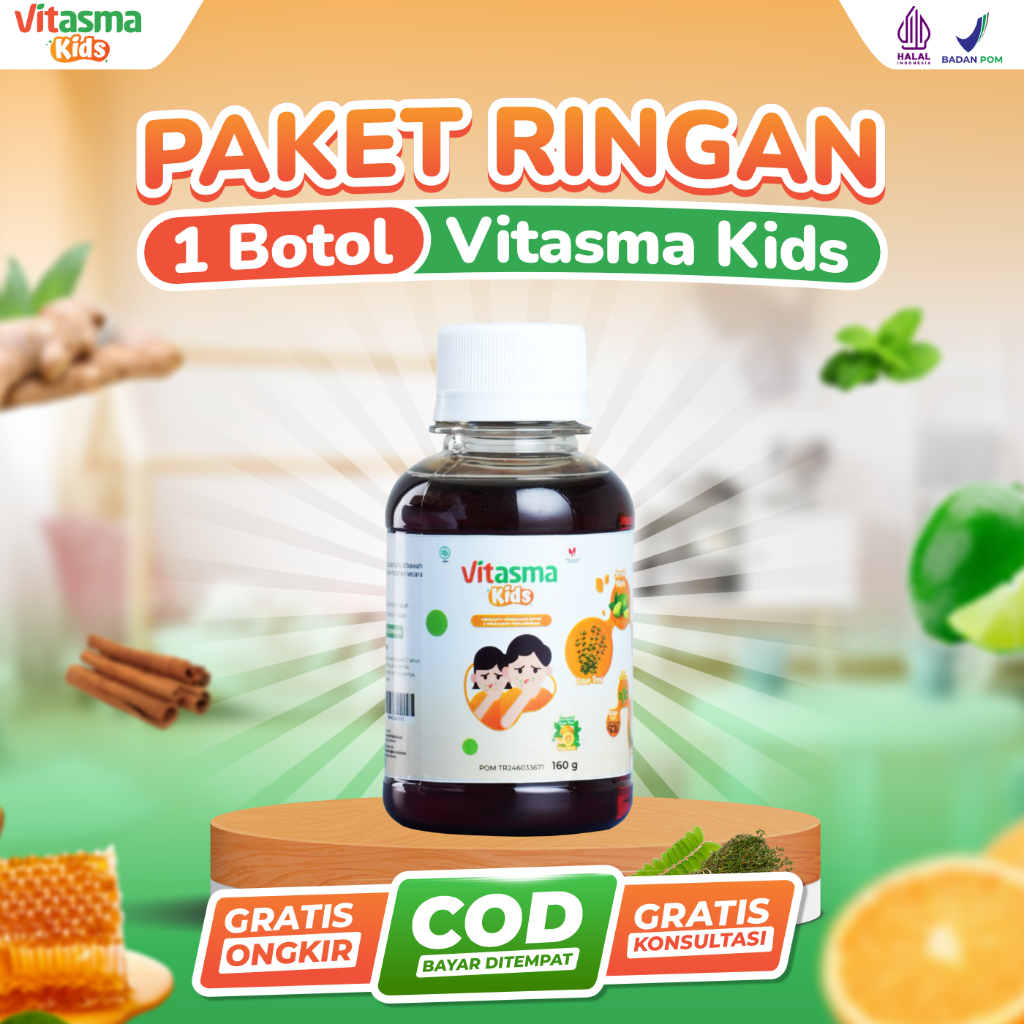 VITASMA KIDS OBAT BATUK FLU RADANG TENGGOROKAN ALERGI DINGIN SINUSITIS MENINGKATKAN DAYA TAHAN TUBUH