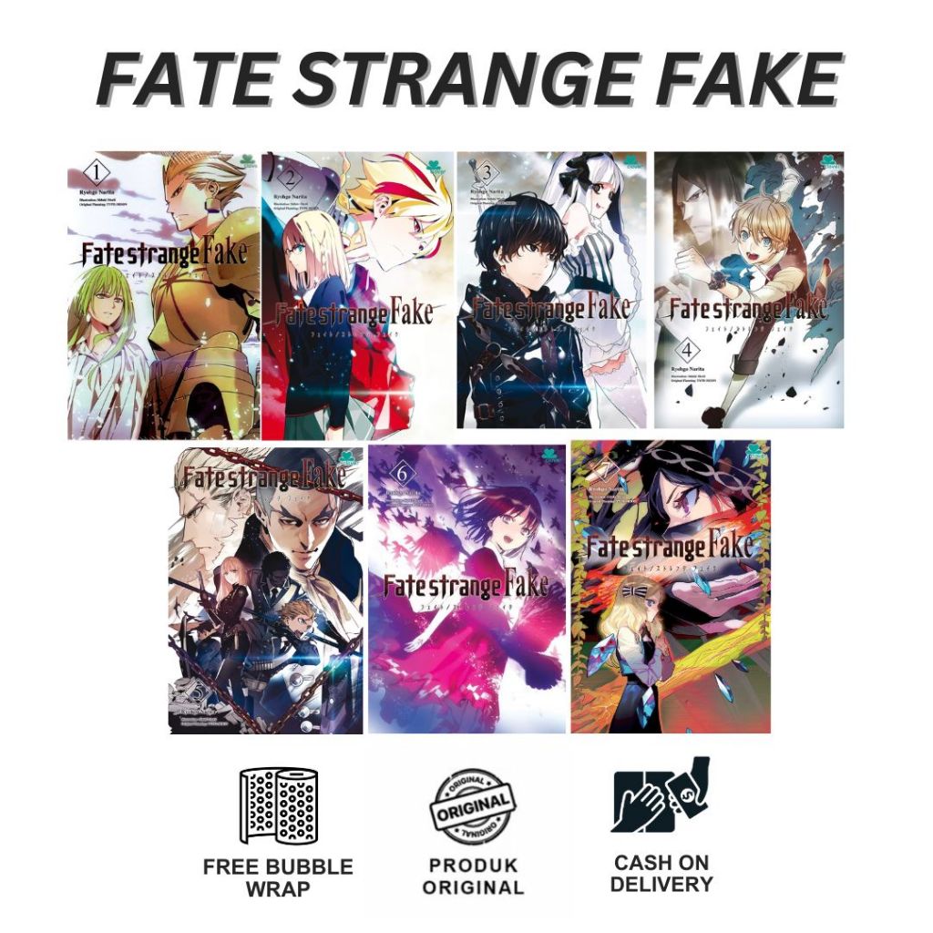 Novel Fate Strange Fake 1, 2, 3, 4, 5, 6, & 7 Light Novel