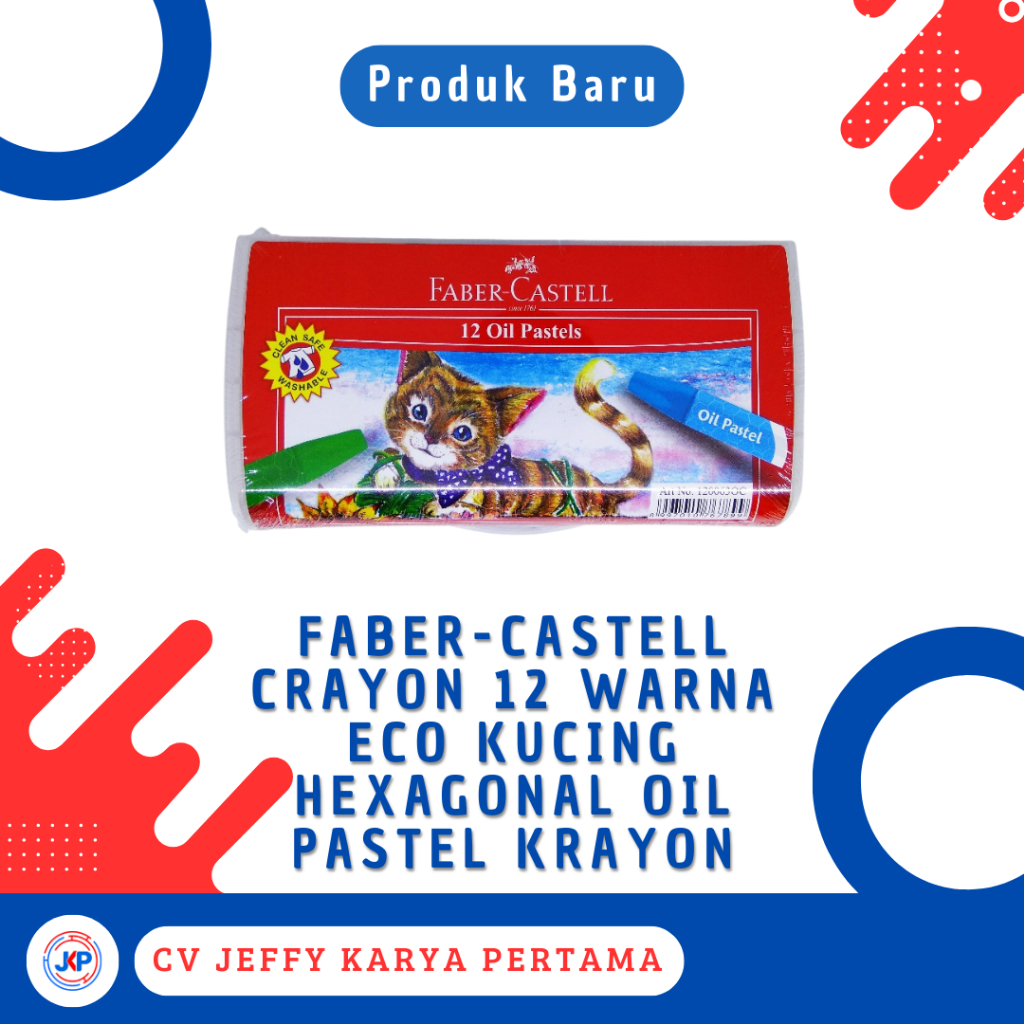 

Faber-Castell Crayon 12 Warna Eco Kucing Hexagonal Oil Pastel Krayon