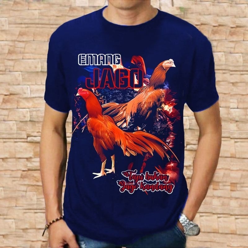 Kaos Distro Pria Lengan Pendek Ayam Jago Petarung Tapi Bukan Jago Kandang Keren Terbaru Baju Pria Ke