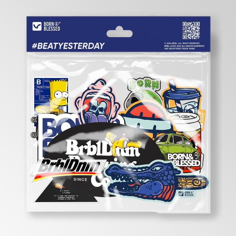 

BRBL Born And Blessed Sticker Pack Decal Cartoon - B1FH24F001OTF