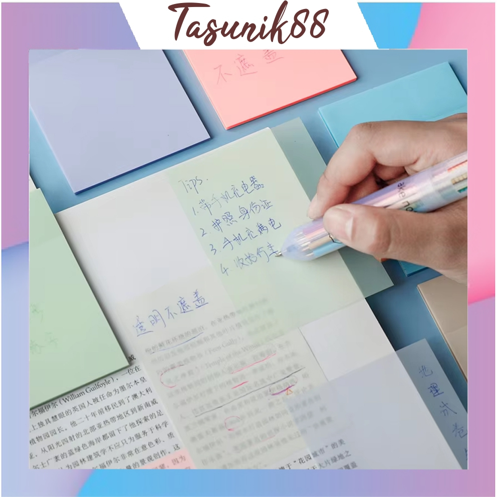 

⭐TasUnik88⭐ Sticky Note Transparan Isi 50 Lembar Waterproof Serbaguna Untuk Kantor Sekolah / Kertas Memo Tahan Air / Memo Kertas Tempel Anti Air / Label Stickers Catatan Bening S145
