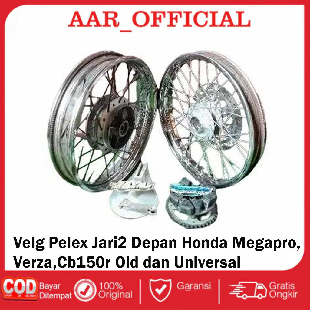 Velg Pelex Jari-Jari Verza  Megapro mono Cb150r old Set Depan Belakang Original