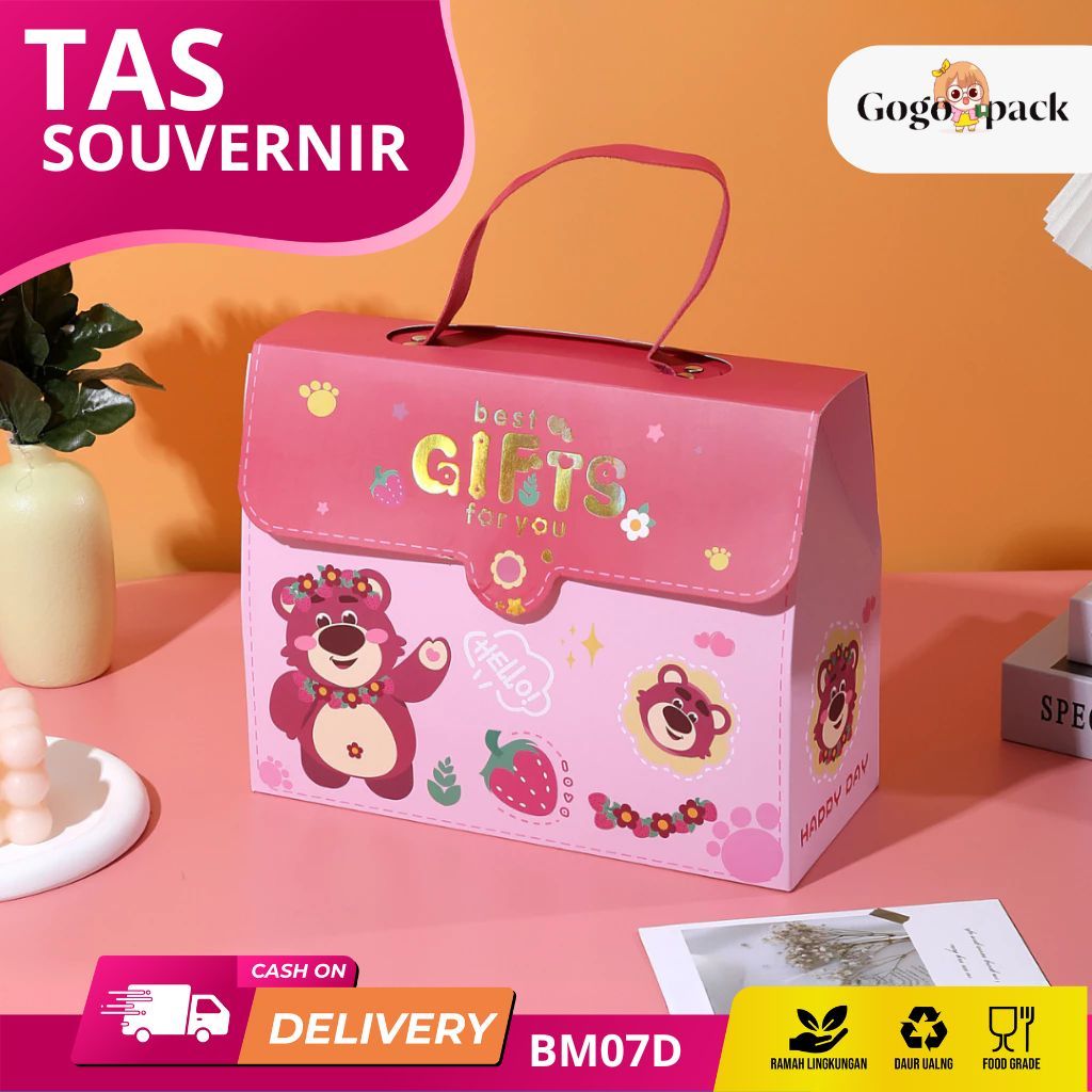 

Tas ulang tahun anak / Goodiebag Ulang tahun / Box Ulang Tahun anak / Tas Hampers anak | BM07