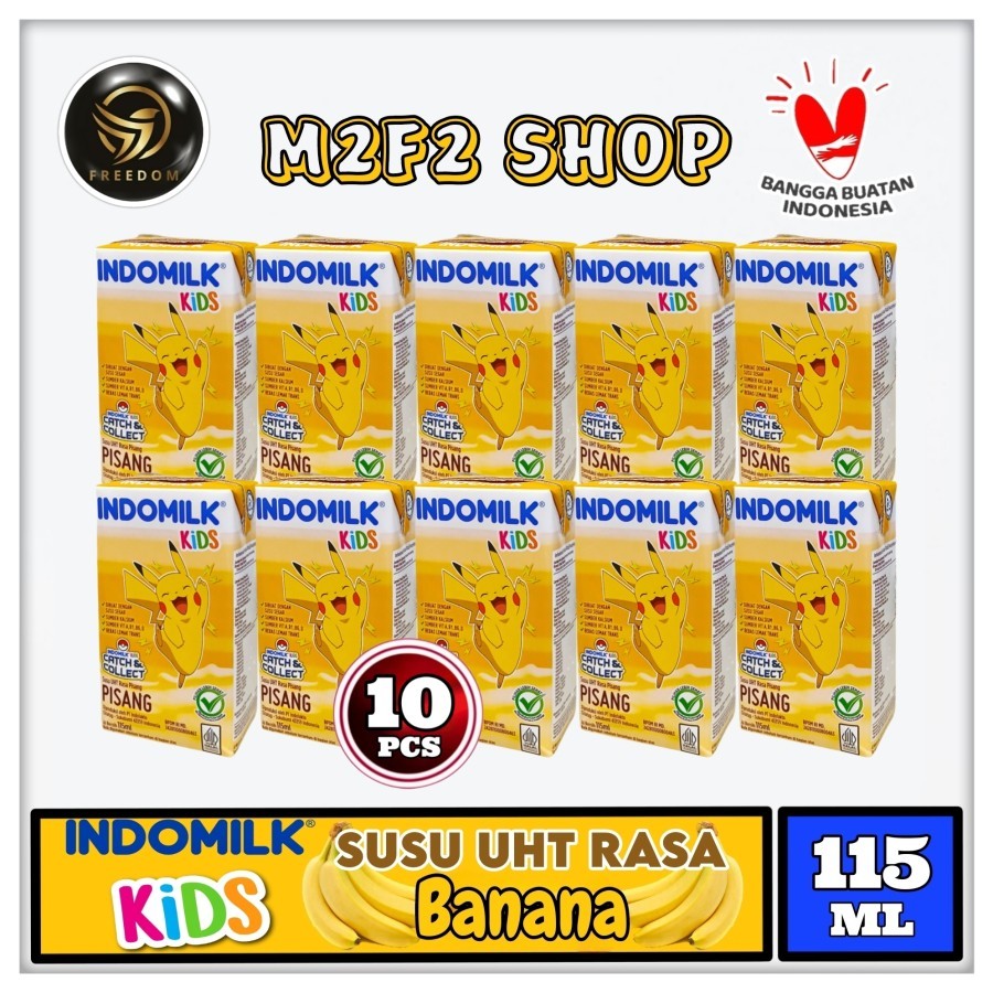 

Susu Indomilk Kids Kotak UHT Rasa Pisang | Banana - 115 ml (Kemasan 10 Pcs)