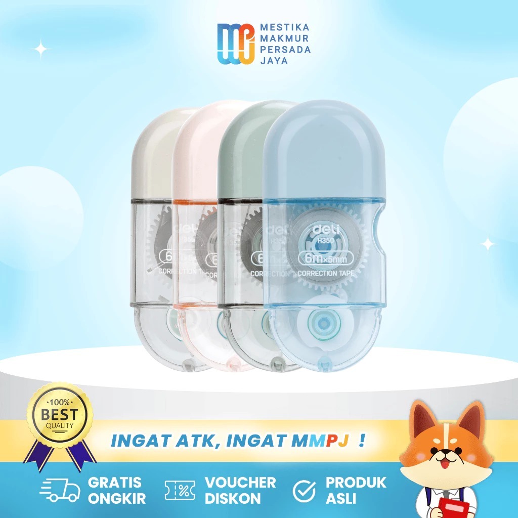 

Deli Tip Ex Kertas Roll Pita Tidak Lengket Dan Tidak Mudah Robek EH350
