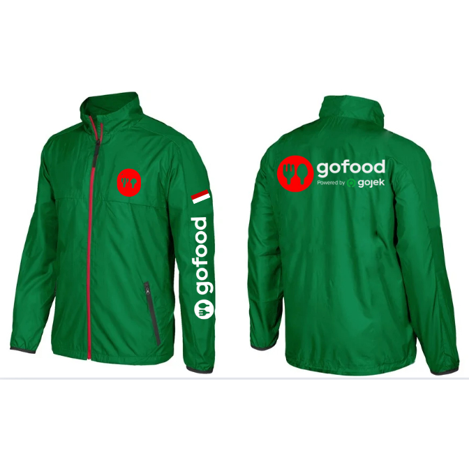 Jaket Gojek | Jaket Windbreaker | Jaket Go Food Powered | Jaket Gojek Ojol | Jaket Driver Ojol Gojek