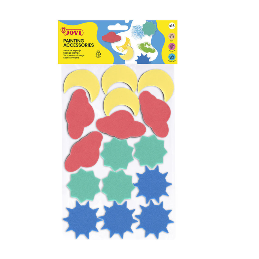 

JOVI SPONGE STAMPS 16 PCS / 4/16 MULTICOLOUR