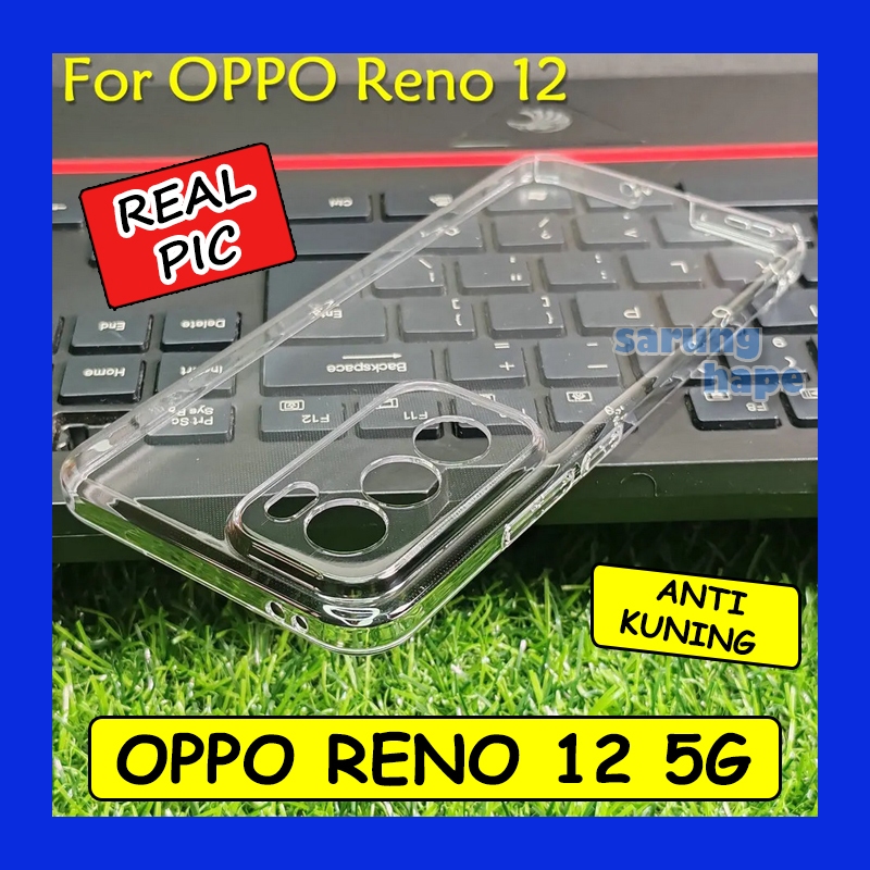 Oppo Reno 12 5G - Mika Transparan Clear Hard Case Hardcase Casing Cover Bening Keras