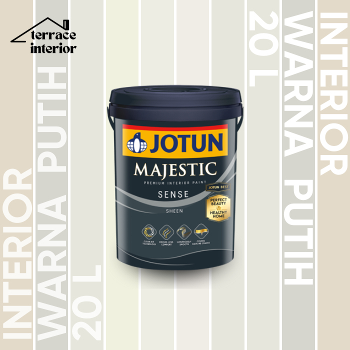 Cat Tembok Majestic Sense Interior Jotun warna Putih 20 L