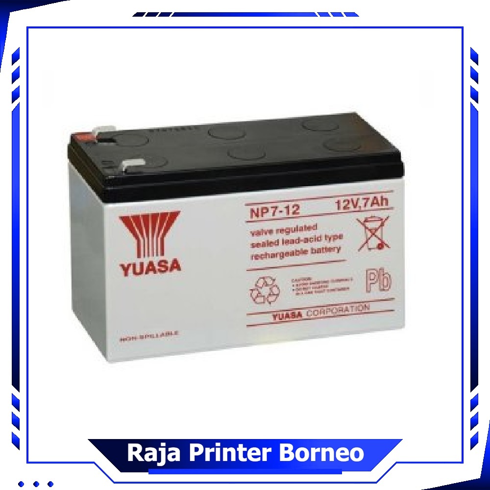 Baterai UPS Yuasa 12V 7AH Battery 12 Volt 7 AH Aki Kering