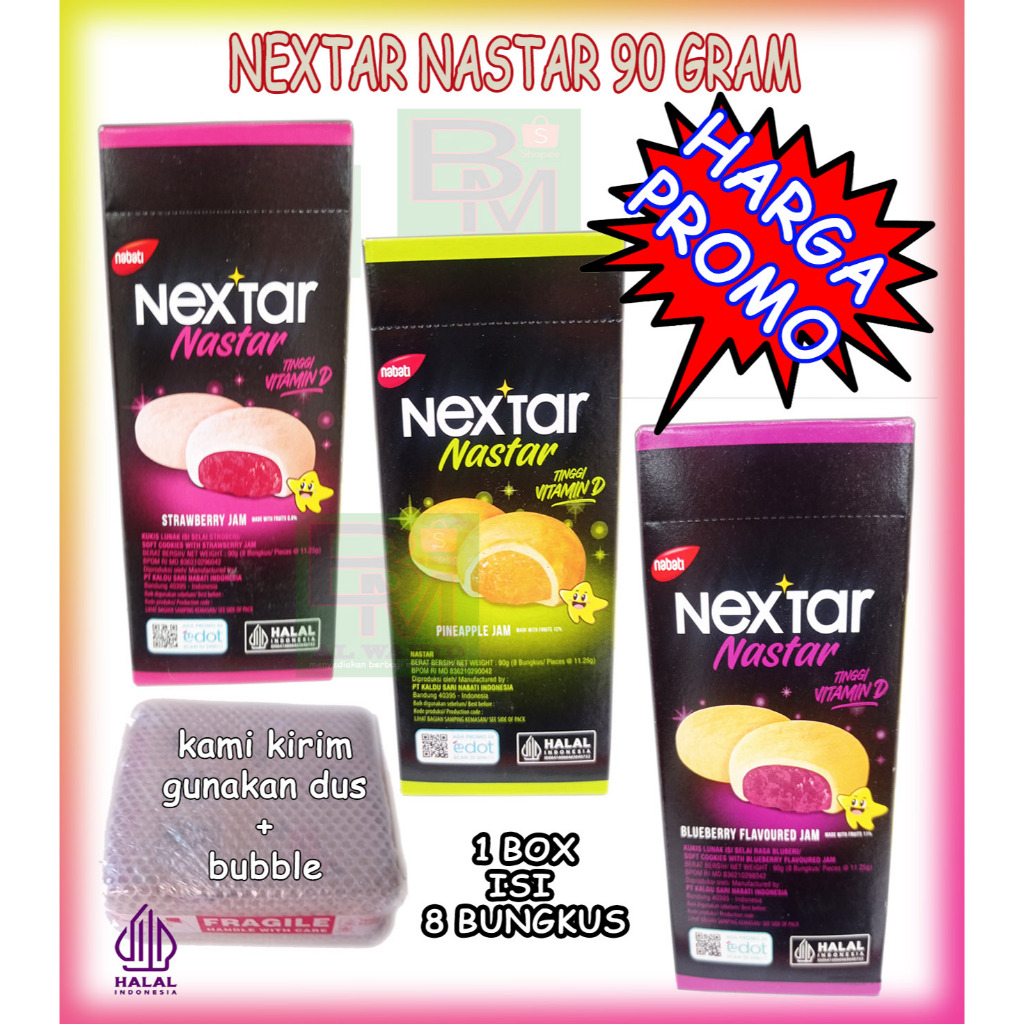 

Biskuit Nabati Nextar Nastar 1 Box Isi 8 Bungkus