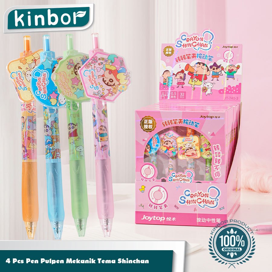 

4PCS Pen Gel Set Crayon Shinchan Pulpen Gel Mekanik 0.5mm
