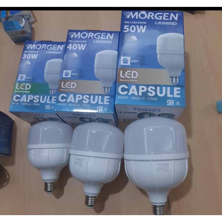 lampu bohlam capsule LED MORGEN LEGEND 30W 40W 50W