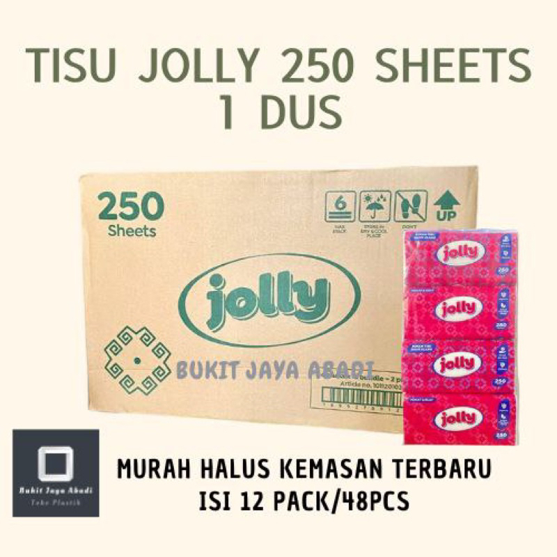 Tisu Tissue JOLLY 250 sheets 2ply 1DUS