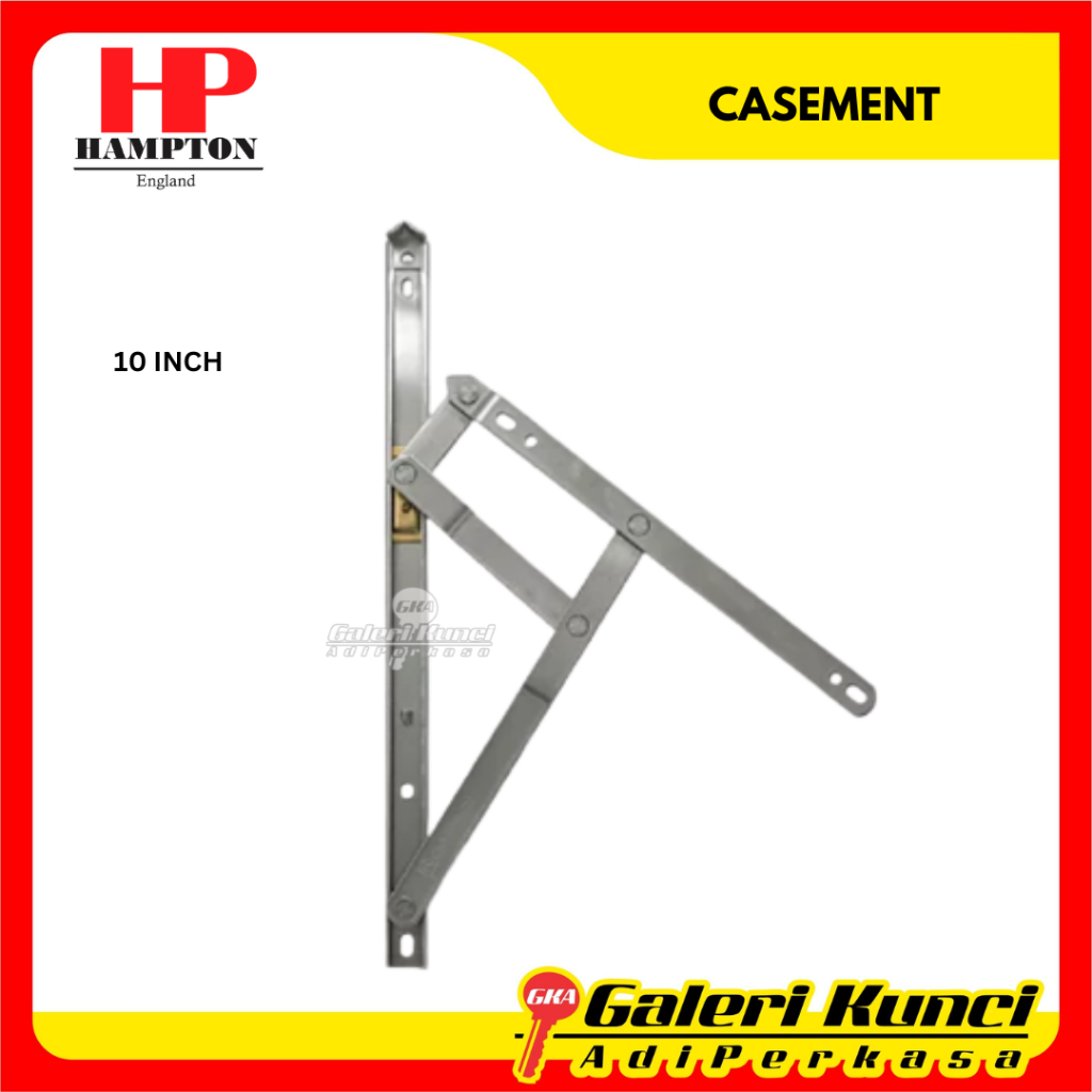 Engsel Casement Hampton HMT 10 Inch ss Engsel Jendela Alumunium