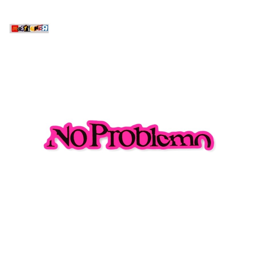 

sticker Aries No Problemo diecut logo stiker