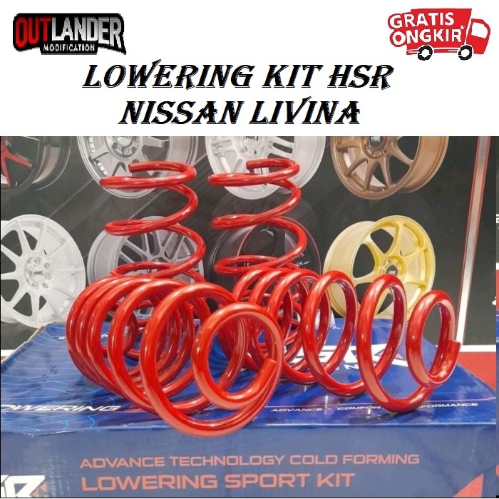 PER MOBIL CEPER NISSAN GRAND LIVINA / LOWERING KIT HSR RED NISSAN LIVINA dibawah 2015
