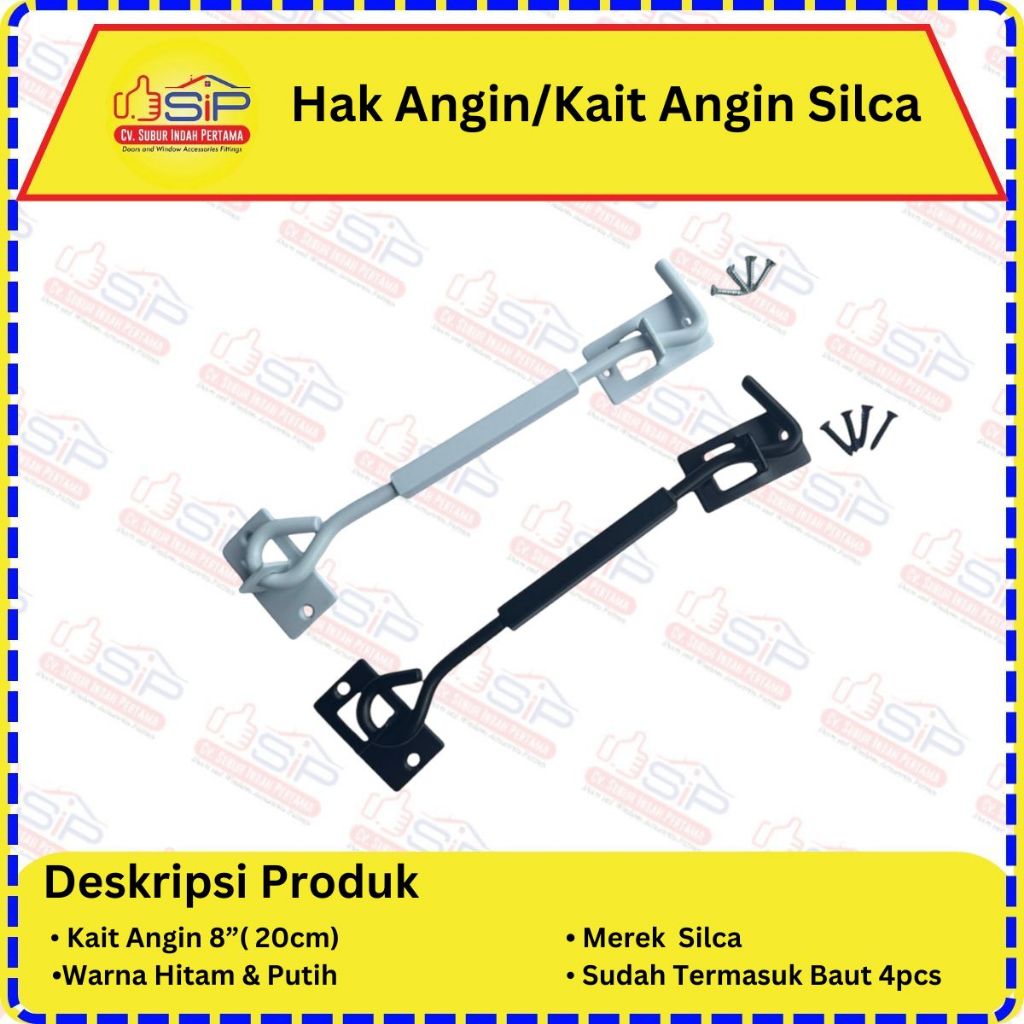Hak angin/ Kait angin Jendela/ Penahan Jendela Pintu/ Silca