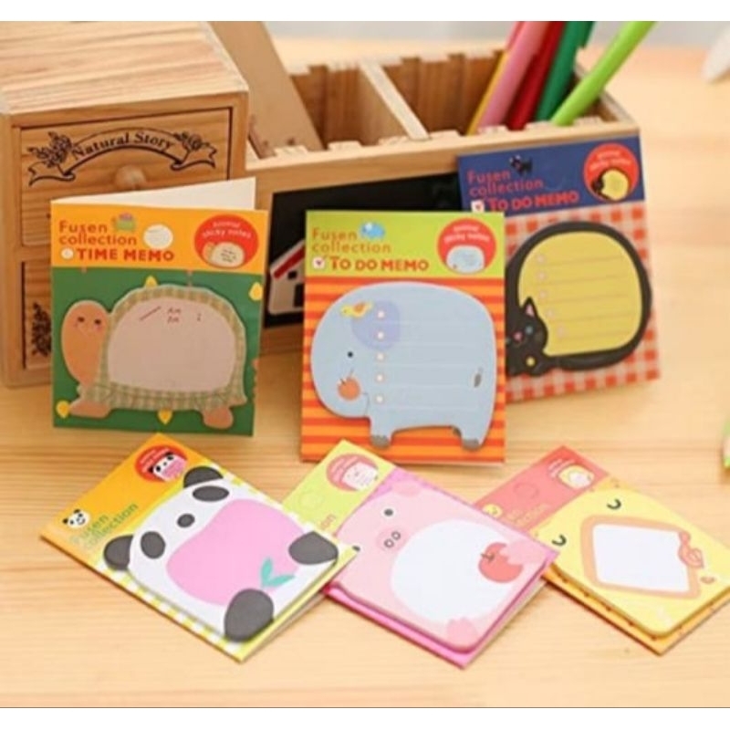 

Notes Karakter Hewan Tempelan Kertas Catatan Memo Note Motif Animal Cute Mini Book