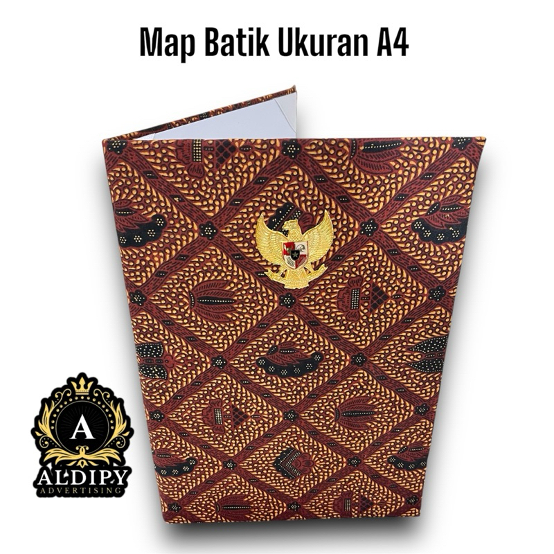 

Map Upacara Sekolah Kantor Bahan Kain Batik Garuda Coatingan Ukuran A4 (22cmx33cm) Ready Stok