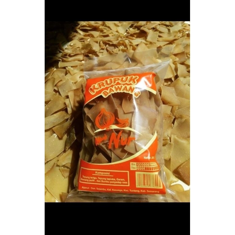 

2 bungkus kerupuk bawang mentah 250gr