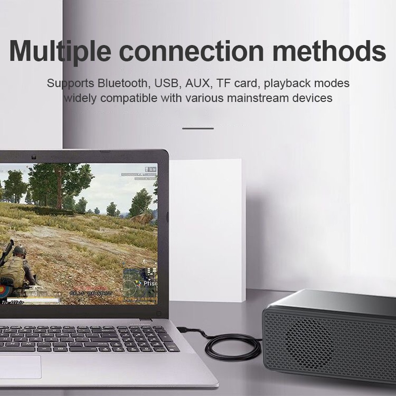 BESTPROMO RUNDY COD BLUETOOTH SPEAKER AUDIO BLUETOOTH SURROUND SOUNDBAR COMPUTER PC FOR TV MUSIC BOX