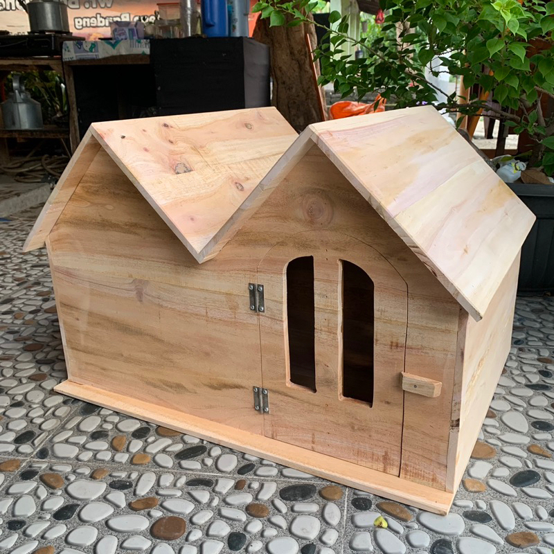 Kandang Kucing Dooble Kayu Pilihan Terbaik dengan Ukuran Tinggi 40cm, Lebar 60cm, dan Panjang 45cm