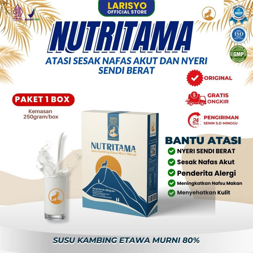 

Nutritama Paket 1 Box - Susu Etawa, Solusi Sehat untuk Tulang dan Sendi Meningkatkan Imunitas Tubuh