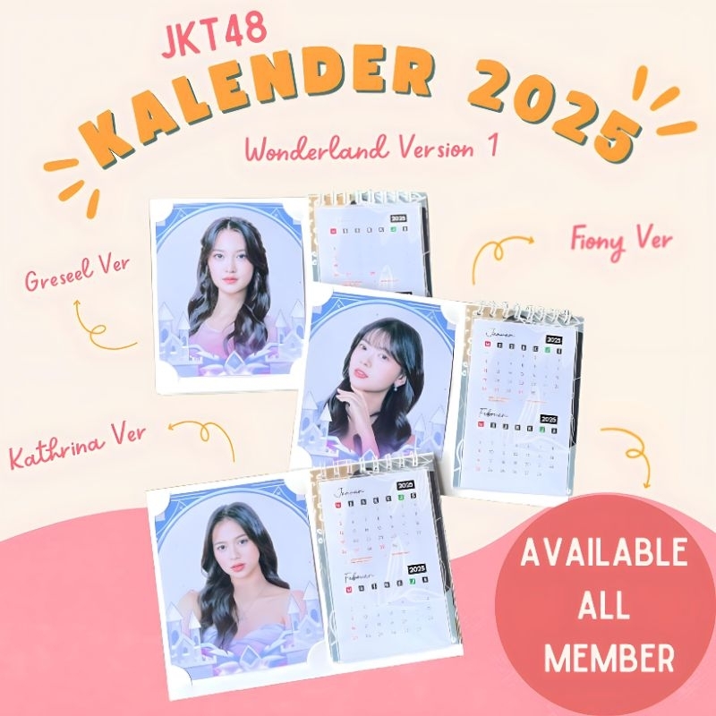 KALENDER MEJA 2025 JKT48 WONDERLAND