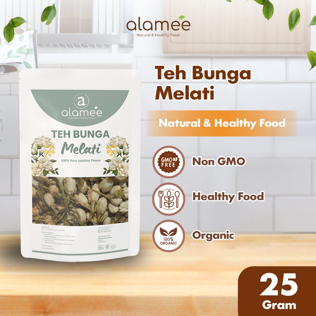 

ALAMEE Teh Jasmine Bunga Melati Dried Flower Tea Organik Jasmin Herbal Kering 25gr