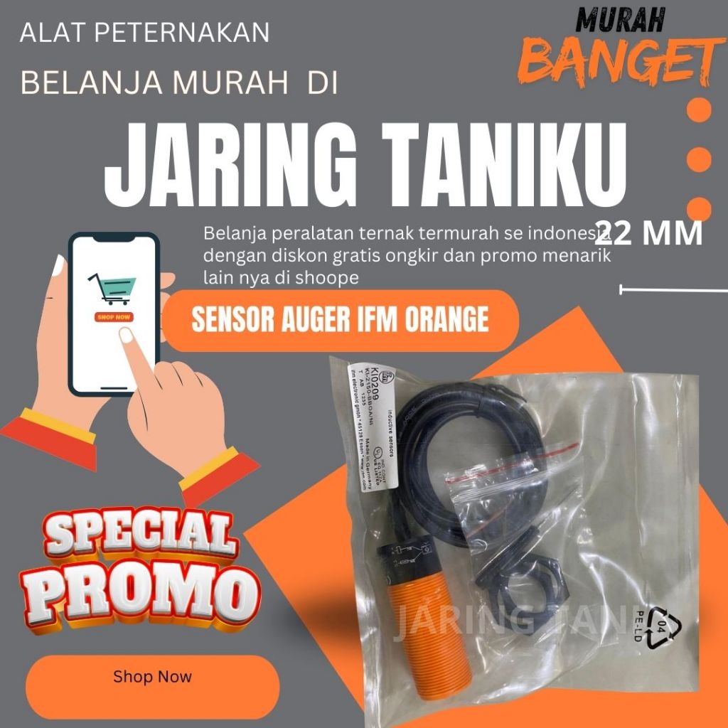 SENSOR AUGER IFM ORANGE / SENSOR PAKAN AUTOMATIC - PAN FEEDER SENSOR