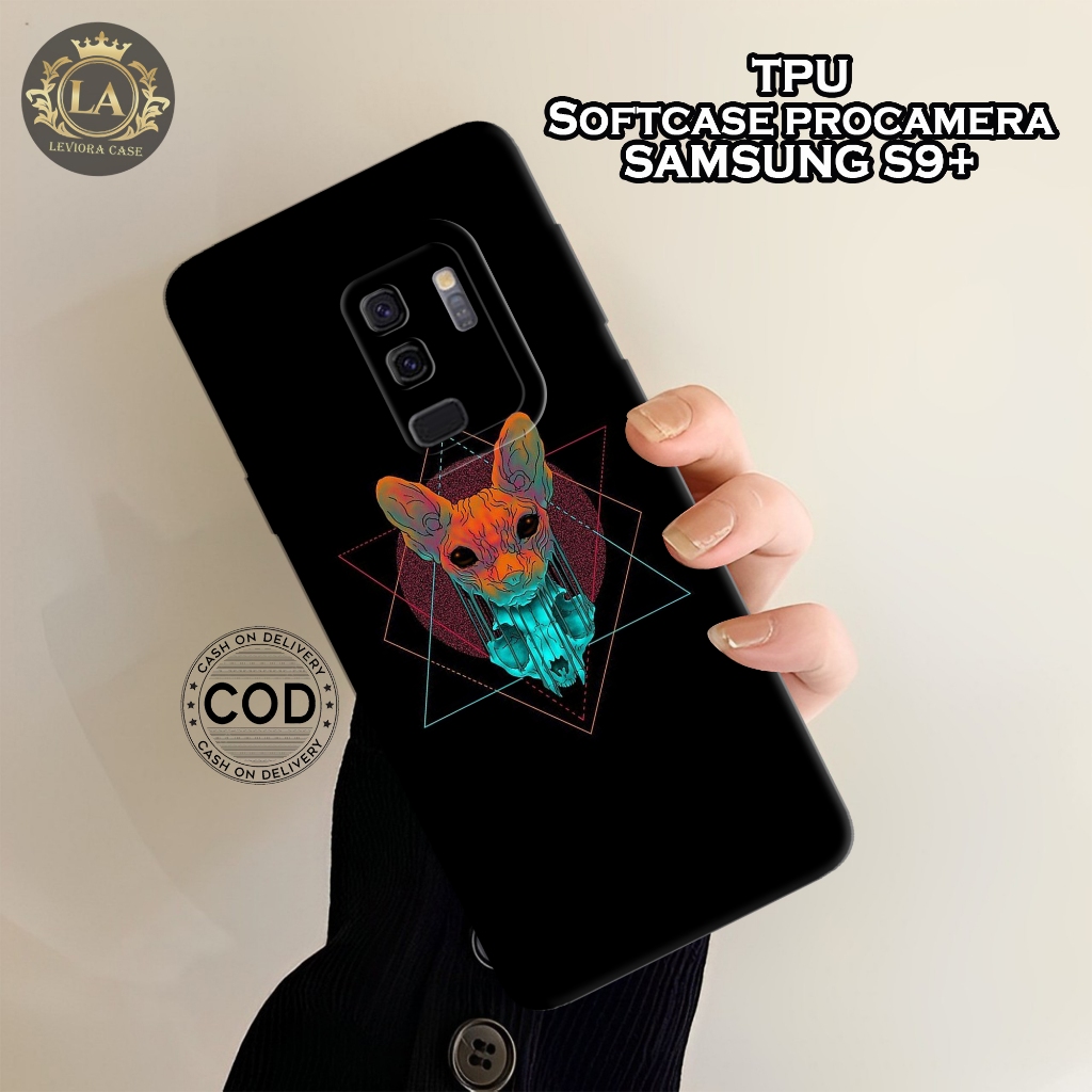 Case Samsung Galaxy S9+ Terbaru  - Leviora Case - Fashion Case Hitam - Softcase Samsung Galaxy S9+ -