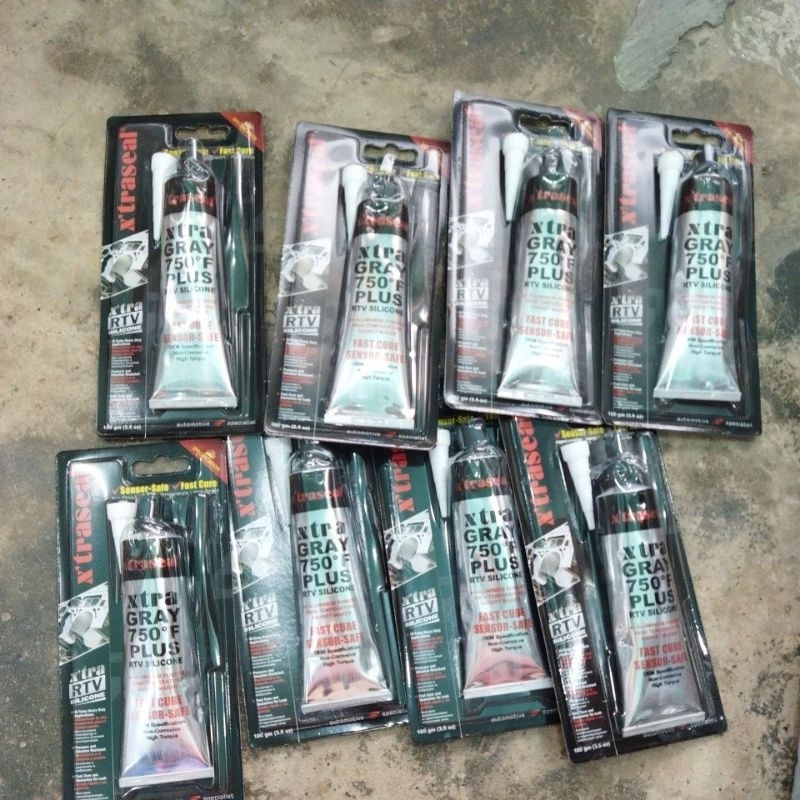 

LEM GASKET RTV 750 / LEM SILICONE RTV X'TRASEAL GRAY / LEM GASKET ABU-ABU 85GR / LEM GASKET RTV X'TRASEAL/ LEM GASKET 750F GRAY RTY X'TRASEAL 85gr/ LEM EXTRASEAL XTRASEAL 750°F GREY GRAM LEM PAKING MESIN MOBIL MOTOR TAHAN TEMPERATUR TINGGI