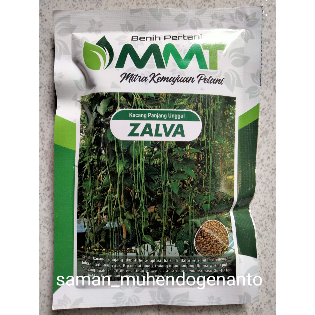 Benih Kacang Panjang ZALVA 100 Gram MMT Mitra Merdeka Tani - Bibit Kacang Panjang zalva jalva jalpa 