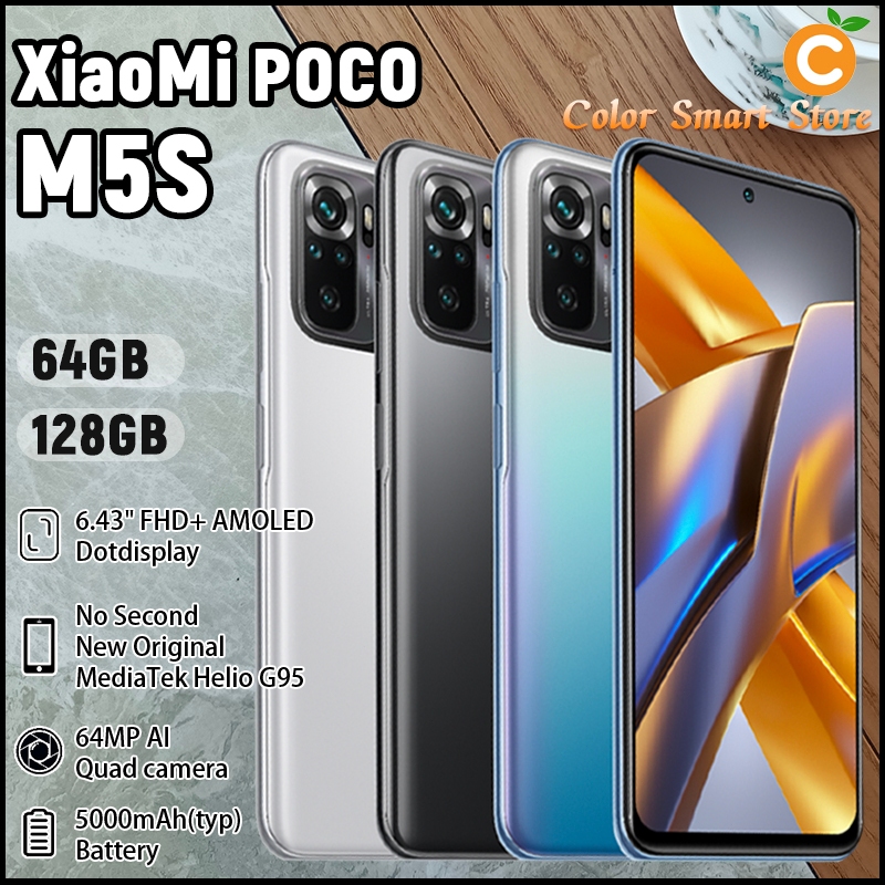 Xiaomi Poco M5S 6/128GB Rom 4/64GB NFC TAM Ram Garansi sinyal Resmi/Helio G95/5000 mAh/6,43 inchis