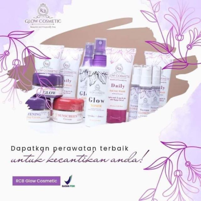 (FREE GIFT) paket lengkap RCB GLOW COSMETIC