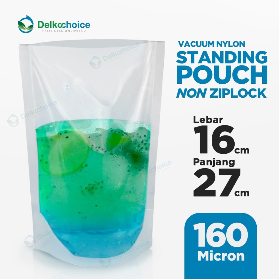 

STANDING POUCH NYLON 16x27 VACUUM NON ZIPLOCK - PLASTIK KEMASAN CAIRAN